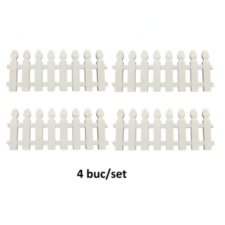Set gard pentru gradina Strend Pro F7052, 4 buc, Lungime totala 2m, alb [1]
