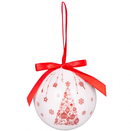 Set globuri de Craciun MagicHome, rosu/ alb, 7,5 cm, 14 bucati [3]