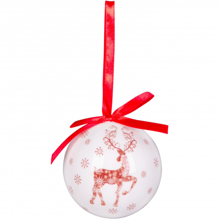 Set globuri de Craciun MagicHome, rosu/ alb, 7,5 cm, 14 bucati [2]