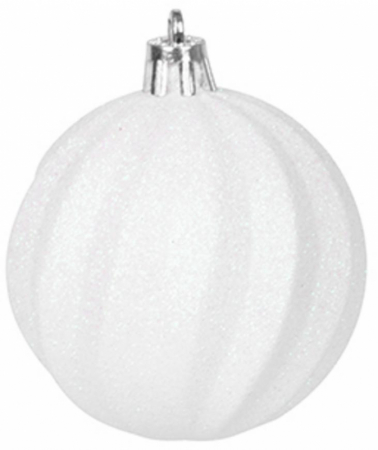 Set mix de 15 globuri pentru bradul de Craciun, alb argintii, diametru 3.5, 6 si 8 cm, MagicHome [4]