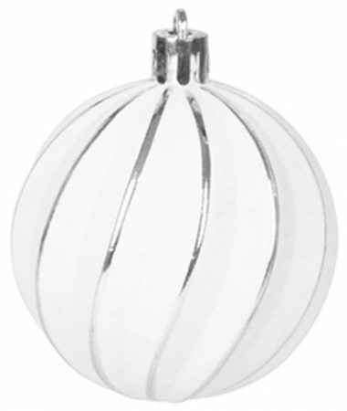 Set mix de 15 globuri pentru bradul de Craciun, alb argintii, diametru 3.5, 6 si 8 cm, MagicHome [5]