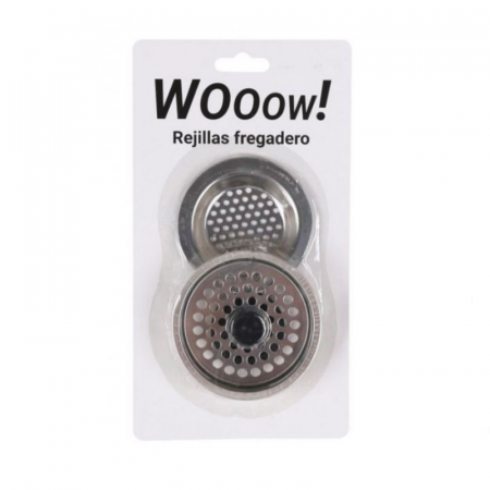 Set sita cu dop si sita fara dop pentru chiuveta, diametru 8 cm, WoooW [1]