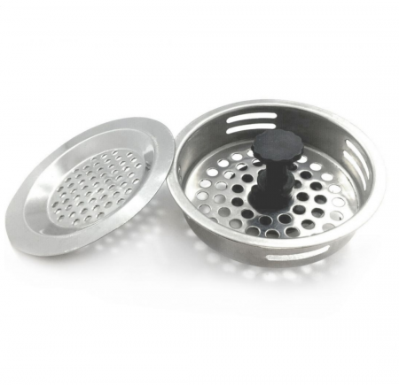 Sanitare - Set sita cu dop si sita fara dop pentru chiuveta, diametru 8 cm, WoooW
