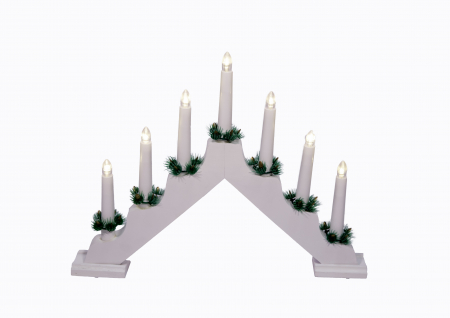 Sfesnic cu lumanari pentru craciun, 7 leduri, 2xAA,  39x31 cm, MagicHome [2]