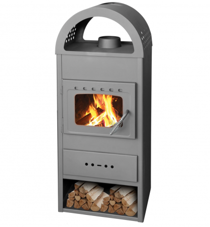 Incalzire si racire - Soba pe lemn si carbuni, Thalia Nera Plus, 5,4 kW, 120 cm
