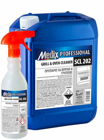 Solutii profesionale pentru bucatarie - Solutie de curatare pentru gratare, cuptoare si aragazuri, 5 L, Medix Professional