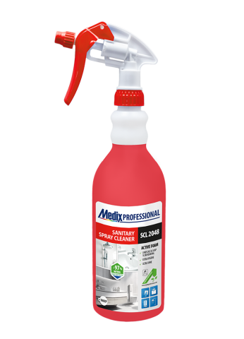 Pentru toaleta si wc - Solutie pentru curatarea bailor fara miros de clor, spray, anti calcar/rugina/pete, 800 ML, Medix Professional