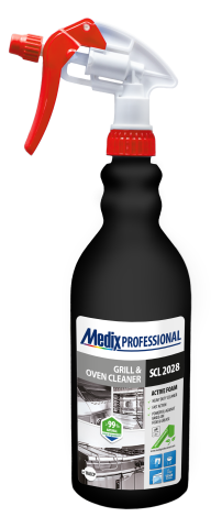Solutii profesionale pentru bucatarie - Solutie spray de curatare pentru gratare, cuptoare si aragazuri, 800 ml, Medix Professional