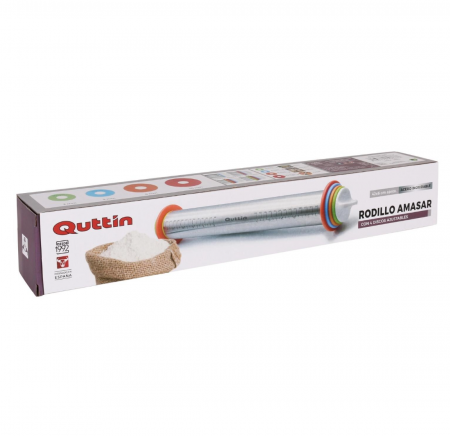 Sucitor inox, ajustabil, cu set de 4 inele, 42x6cm, Quttin [6]