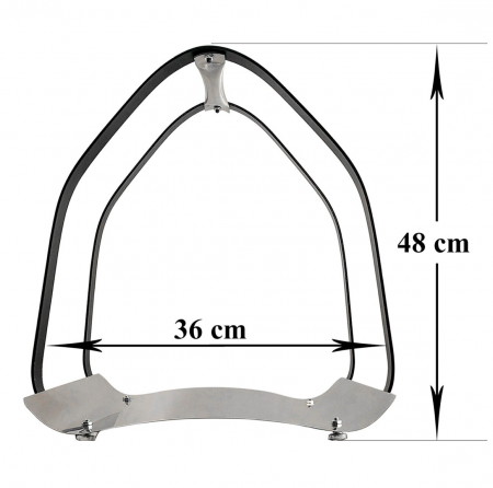 Suport INOX transportat si depozitat lemne pentru semineu/soba, 36 cm [1]