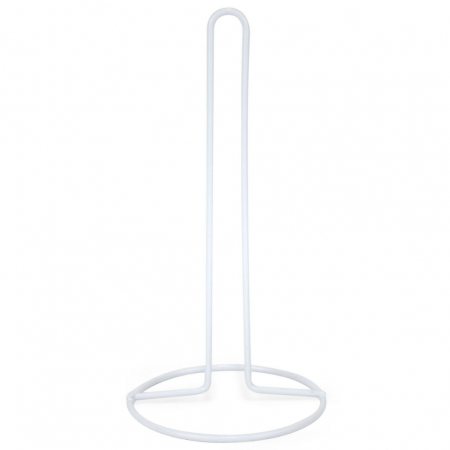 Suport metalic pentru rola hartie, prosoape de bucatarie, Wooow, alb, 31 cm inaltime [0]