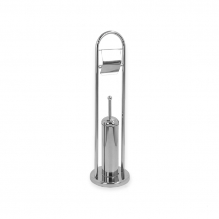 Sanitare - Suport pentru hartie igienica cu perie wc Artex, inox, 22 x 81 cm