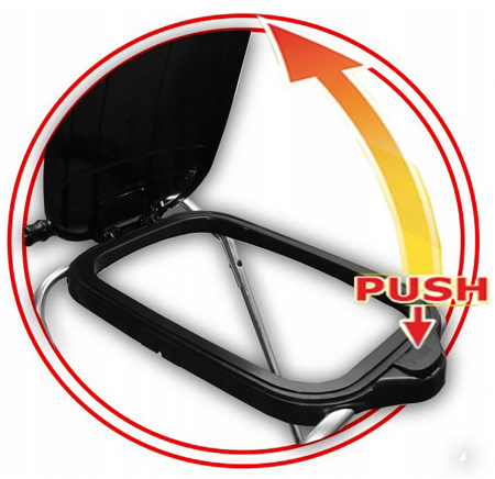 Suport pentru saci de gunoi “MOVE & UP 1”, cm 44 x 56 x 83-h, cu 2 roti si bara tractare cu maner ergonomic - anti-alunecare, deschidere cu buton, cu grila suport din metal, pentru saci de la 20 l la [3]