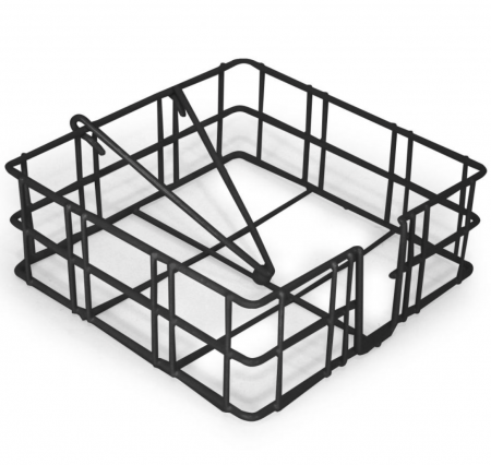 Suport servetele metalic, negru, 18x18x6.5cm, Confortime [0]