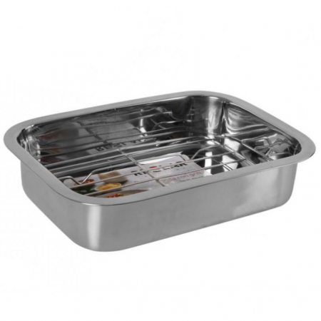 Tava cu grill pentru cuptor din inox, 27.5x20 cm, RESLAR [0]