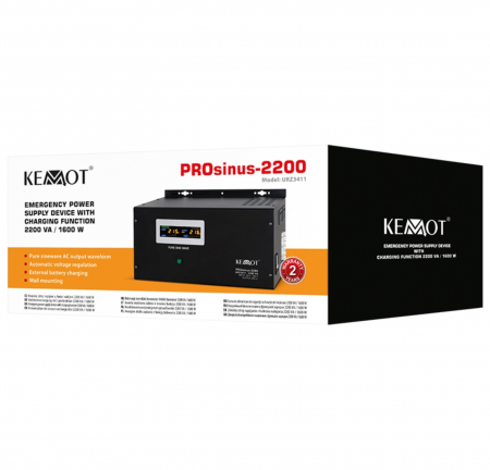 UPS pentru centrale termice Kemot, sinus pur, 2200VA/1600W, 12 V [3]