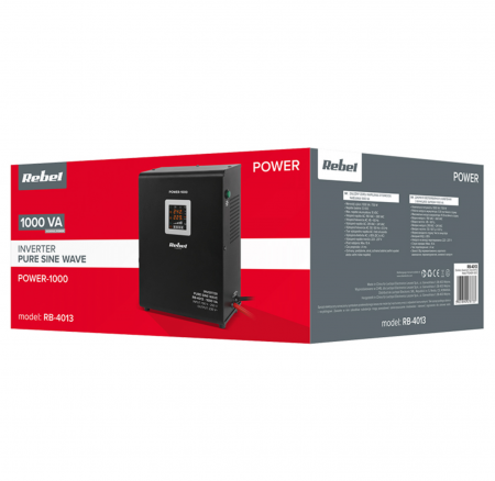 Ups pentru centrale termice, sinus pur, 1000va, 700w, 12v, Rebel [4]
