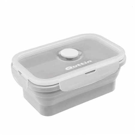 Articole bucatarie - Caserola pliabila din silicon cu capac pentru microunde, 360 ml, Quttin