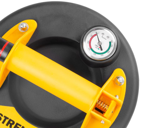 Ventuza pentru transport si montat parbrize, geamuri, placi marmura, granit, Strend Pro, cu manometru, 1 brat, max 120 kg, 20 cm [4]