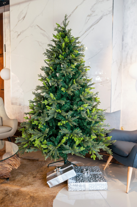 Brad artificial clasic de Craciun Woodland, verde, 210 cm - BraziPremium.ro [2]