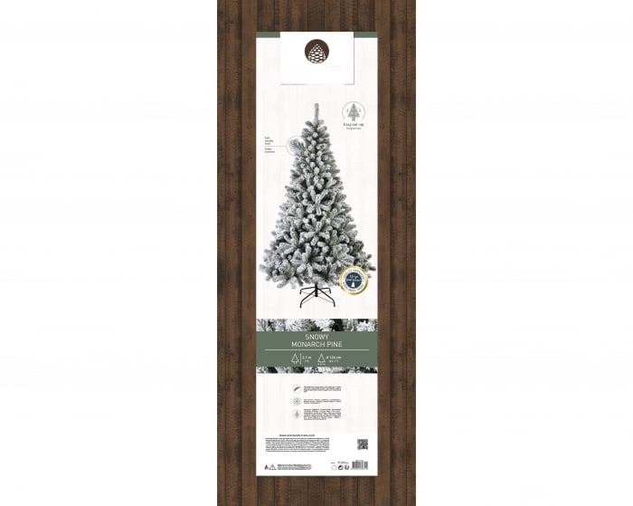 Brad artificial cu zapada Monarch pine, 210 cm, PVC, alb - BraziPremium.ro [6]