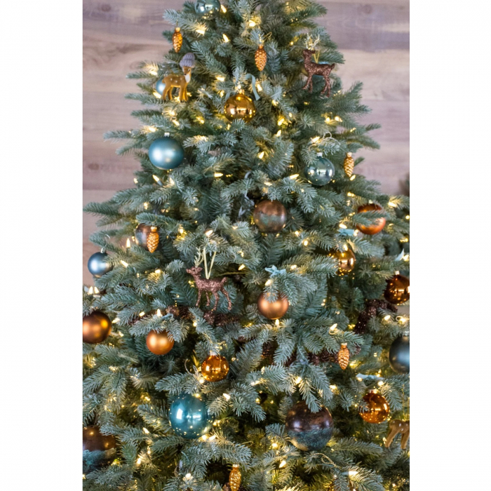 Brad artificial Frosted Mulberry cu aspect inghetat si lumini, PE, 213 cm, 750 leduri - BraziPremium.ro [3]