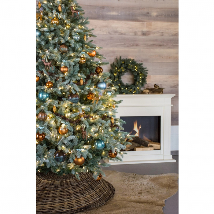 Brad artificial Frosted Mulberry cu aspect inghetat si lumini, PE, 213 cm, 750 leduri - BraziPremium.ro [2]