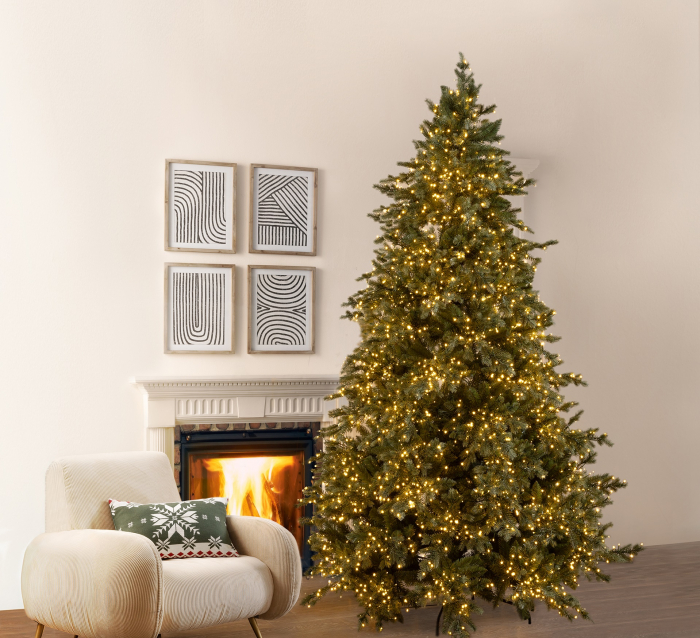 Brad artificial Pino Argentato de Lux cu telecomanda si 6500 Mini Led, PE, 270 cm, verde - BraziPremium.ro [2]