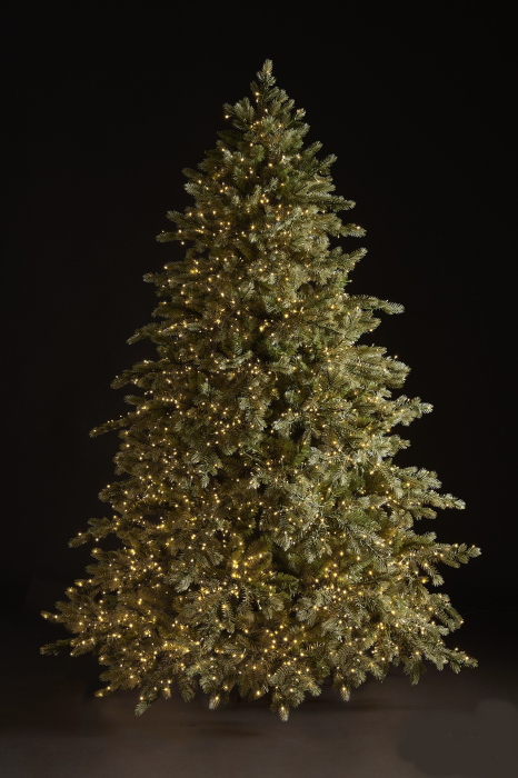 Brad artificial Pino Argentato de Lux cu telecomanda si 3000 Mini Led, PE, 180 cm, verde - BraziPremium.ro [3]