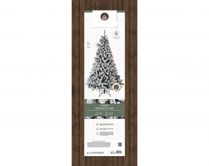 Brad artificial cu zapada Monarch pine, 180 cm, PVC, alb - BraziPremium.ro [6]