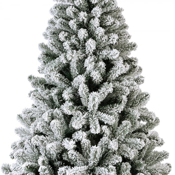 Brad artificial cu zapada Monarch pine, 210 cm, PVC, alb - BraziPremium.ro [2]