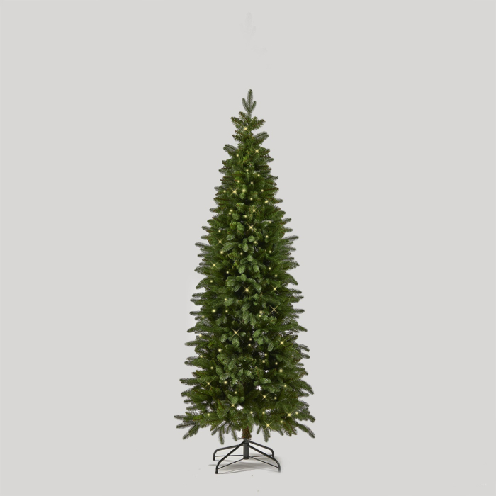 Brad artificial Pin Slim cu lumini, 480 mini led uri, 210 cm, PE, verde [5]