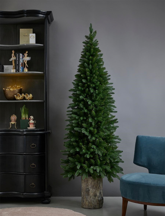 Brad artificial Pin Slim, 180 cm, PE, verde-BraziPremium.ro [4]