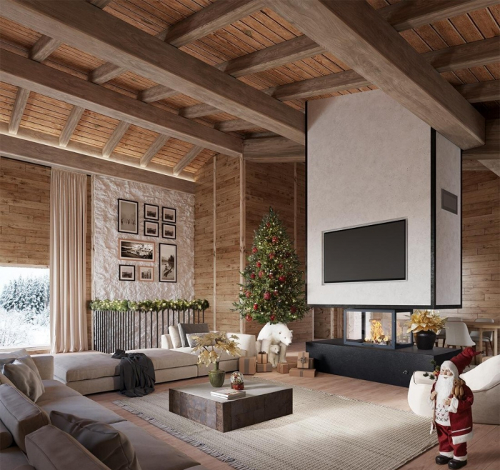 Brad artificial Pino Luxury cu lumini si telecomanda, 300 cm, 7000 LED uri, PE, verde [5]