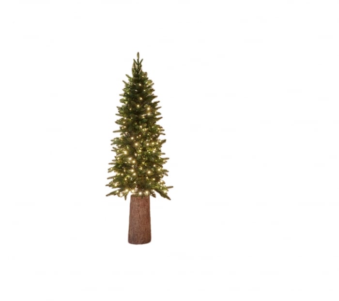 Brad artificial Pin Slim cu lumini, 260 mini led uri,ace 3D, 150 cm, PE, verde  -BraziPremium.ro [4]