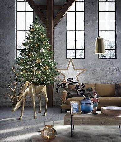 Brad artificial Pino Luxury cu lumini, ace 3D, 240 cm, 5000 LED uri, PE, verde  - BraziPremium.ro [7]