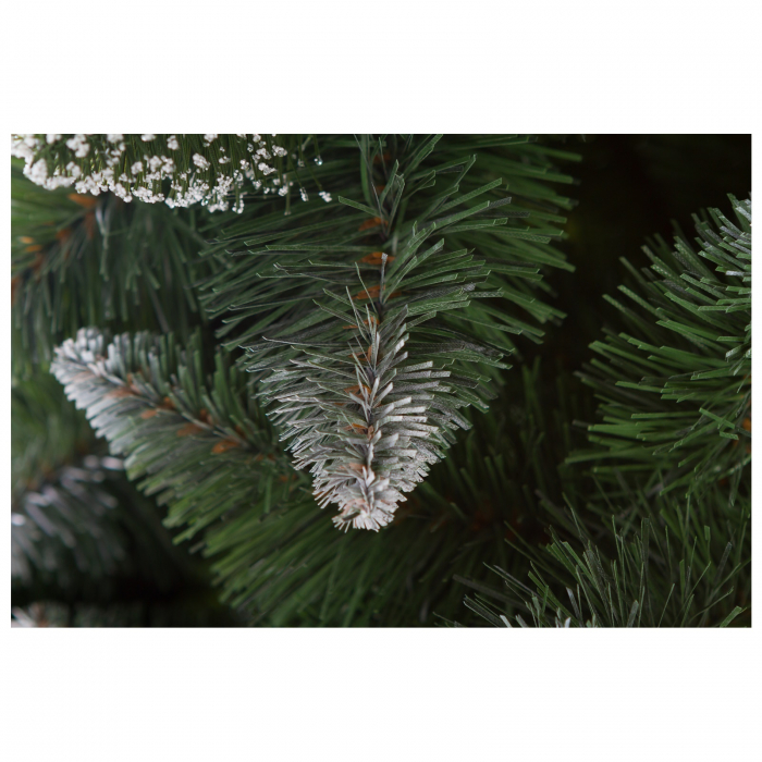 Brad artificial Pin Diamond cu conuri si zapada , PVC, 250 cm, verde  - BraziPremium.ro [7]