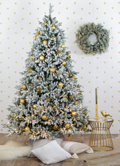 Brad artificial Snowy Hamilton cu zapada si lumini, PE, 213 cm, 600 leduri - BraziPremium.ro [2]