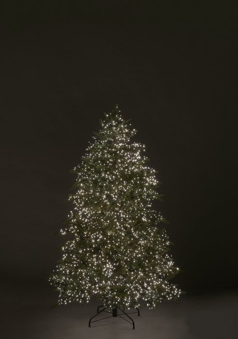 Brad artificial impermeabil Pin Spark de Lux cu 6670 Mini Led, exterior-interior, PE, 210 cm, verde - BraziPremium.ro [9]