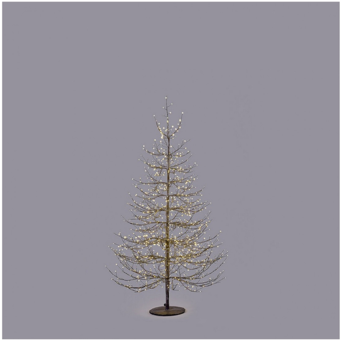 Brad decorativ Albero Faggio, 1440 MicroLED, 150 cm, IP44, exterior/interior, negru - BraziPremium By OLLMA [2]