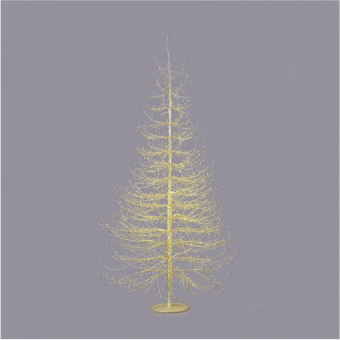 Brad decorativ Albero Faggio, 2690 MicroLED, 210 cm, IP44, exterior/interior, auriu - BraziPremium By OLLMA [3]