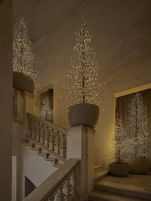 Brad decorativ Albero Faggio, 1940 MicroLED, 180 cm, IP44, exterior/interior, negru - BraziPremium By OLLMA [2]