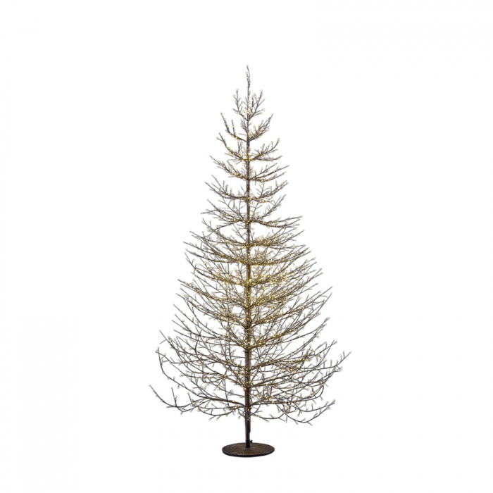 Brad decorativ Albero Faggio, 2690 MicroLED, 210 cm, IP44, exterior/interior, negru - BraziPremium By OLLMA [4]