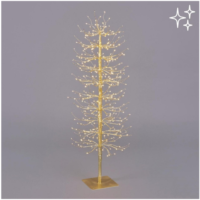 Copac decorativ Faggio, 400 LED, 120x40 cm, IP44, auriu​​​​​​​ - BraziPremium By OLLMA [2]