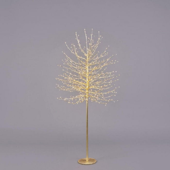 Copac decorativ Faggio, 900 LED, 180 cm, IP44, auriu - BraziPremium By OLLMA [4]