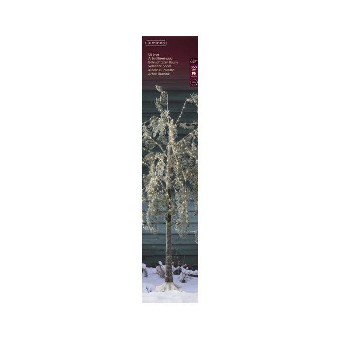 Copac decorativ model Salcie pentru exterior, 360 MicroLED, 150 cm, IP44, verde - BraziPremium By OLLMA [4]