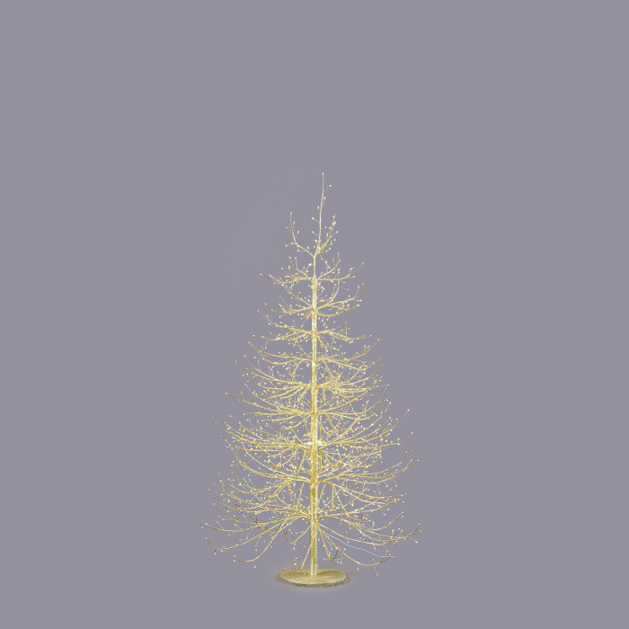 Brad decorativ Albero Faggio, 1440 MicroLED, 150 cm, IP44, exterior/interior, auriu - BraziPremium By OLLMA [3]