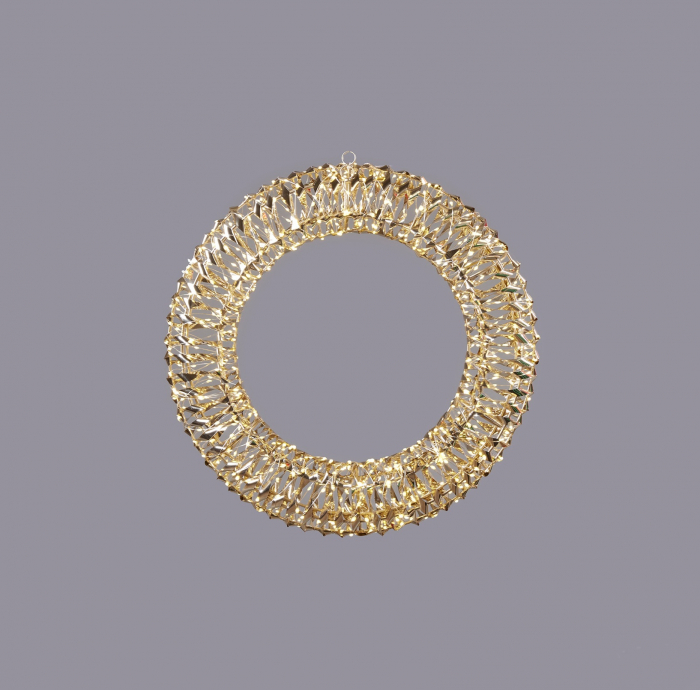 Coronita Craciun cu microleduri, 50 cm, auriu - Brazipremium.ro [2]