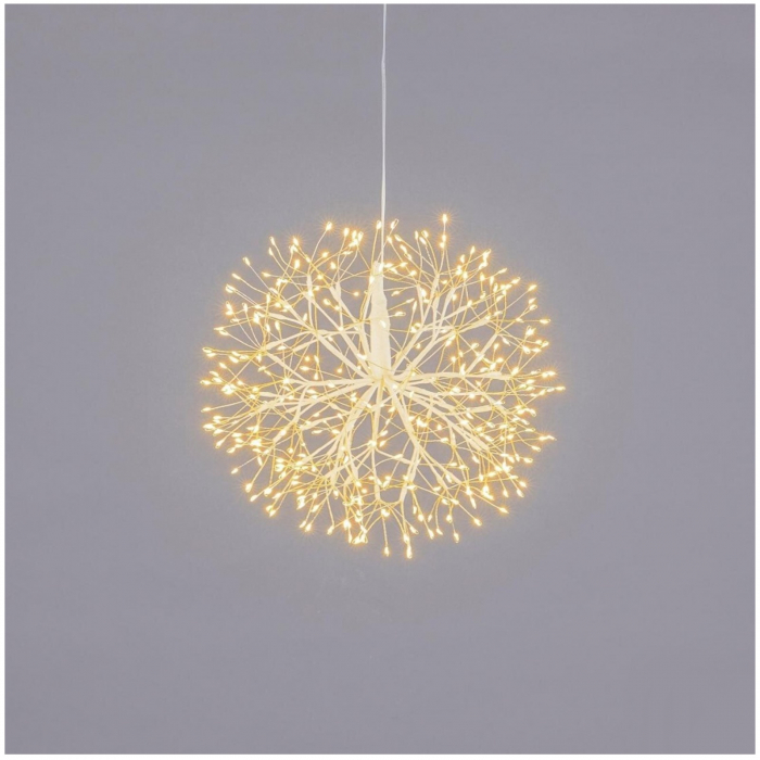 Instalatie Craciun model sfera cu microleduri, 30 cm, alb - Brazipremium.ro [4]