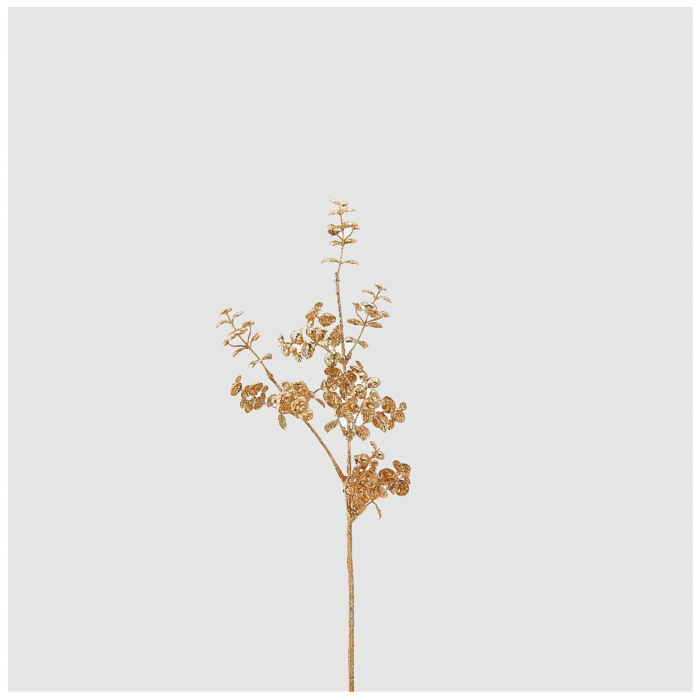 Decoratiune brad ramura Eucalipt Glitter, 60 cm, auriu - BraziPremium.ro [2]